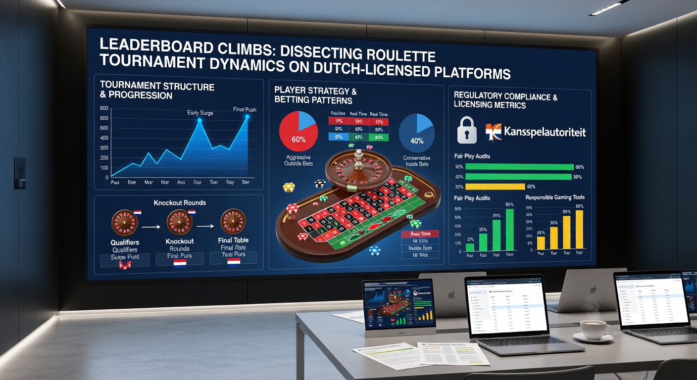 Grafiek met leaderboard posities en puntenverloop tijdens een live roulette toernooi op een Nederlands platform