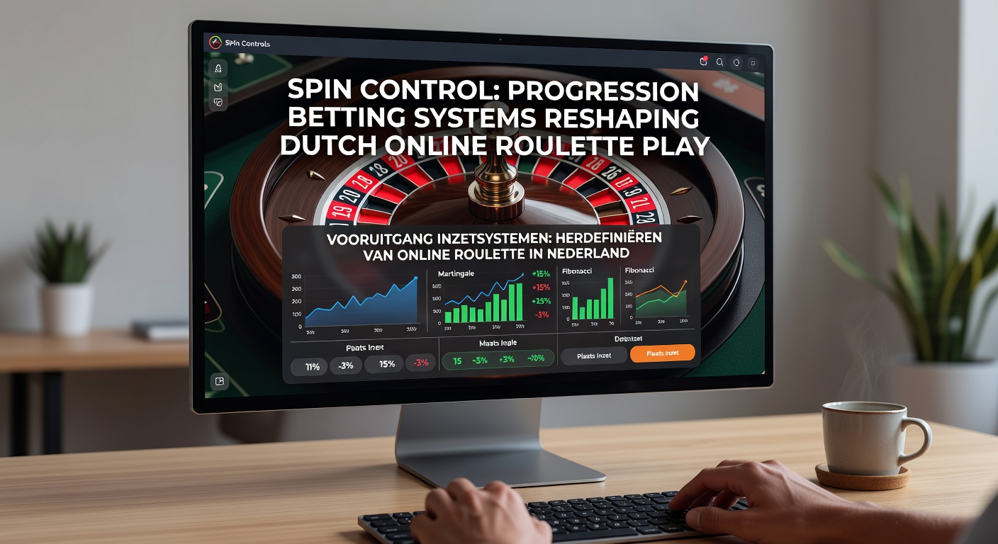 Voorbeeld van een roulette-tafel met gemarkeerde progressieve inzetten, inclusief chips op even-money bets en een track-record van recente spins