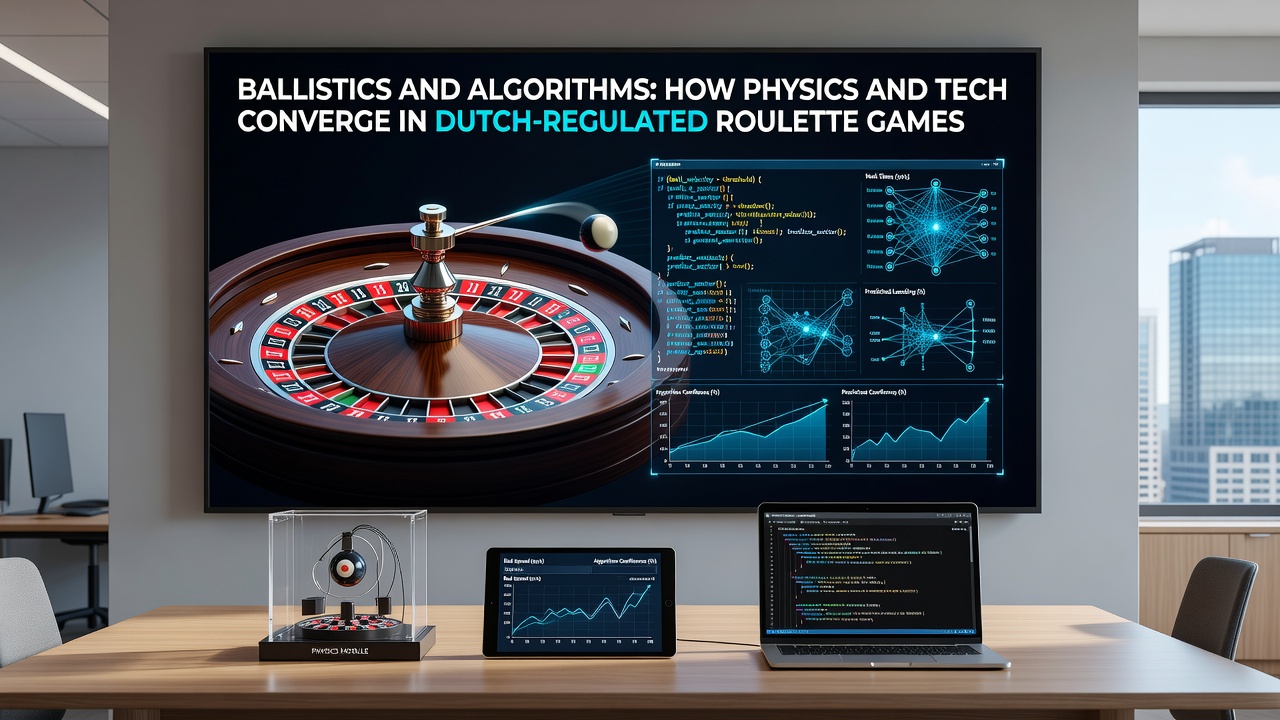 Technische weergave van algoritmische analyse van roulette baltrajecten