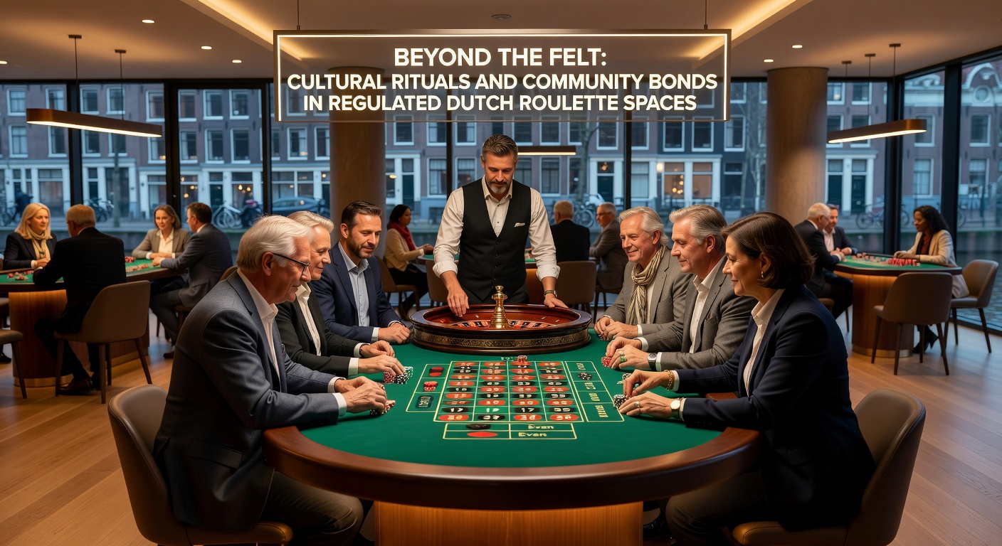 Groep diverse spelers die samen roulettetafel omringen en sociale interacties aangaan in een gereguleerde Nederlandse setting