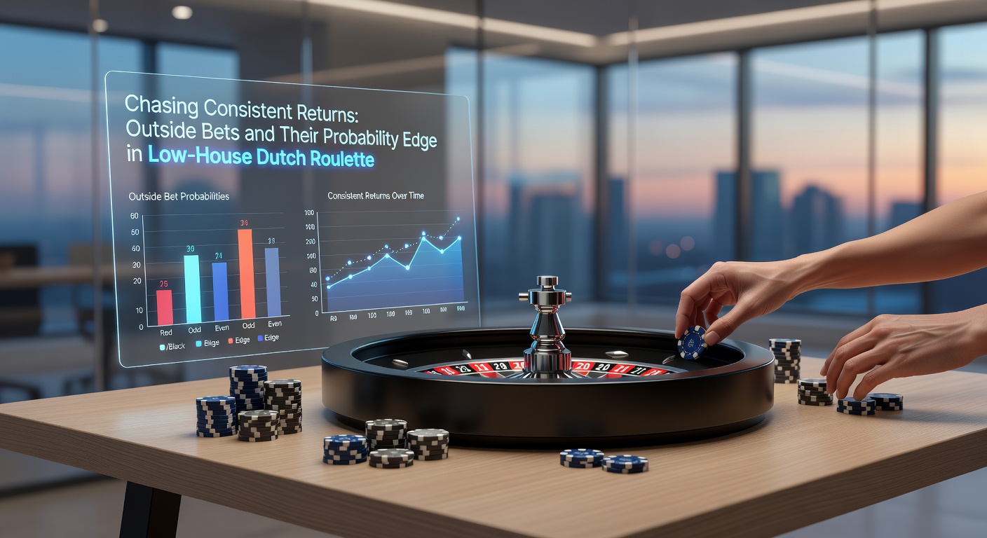Grafiek met probabiliteitscurves voor buiteninzetten in roulette, tonen lange-termijn trends op Nederlandse platforms