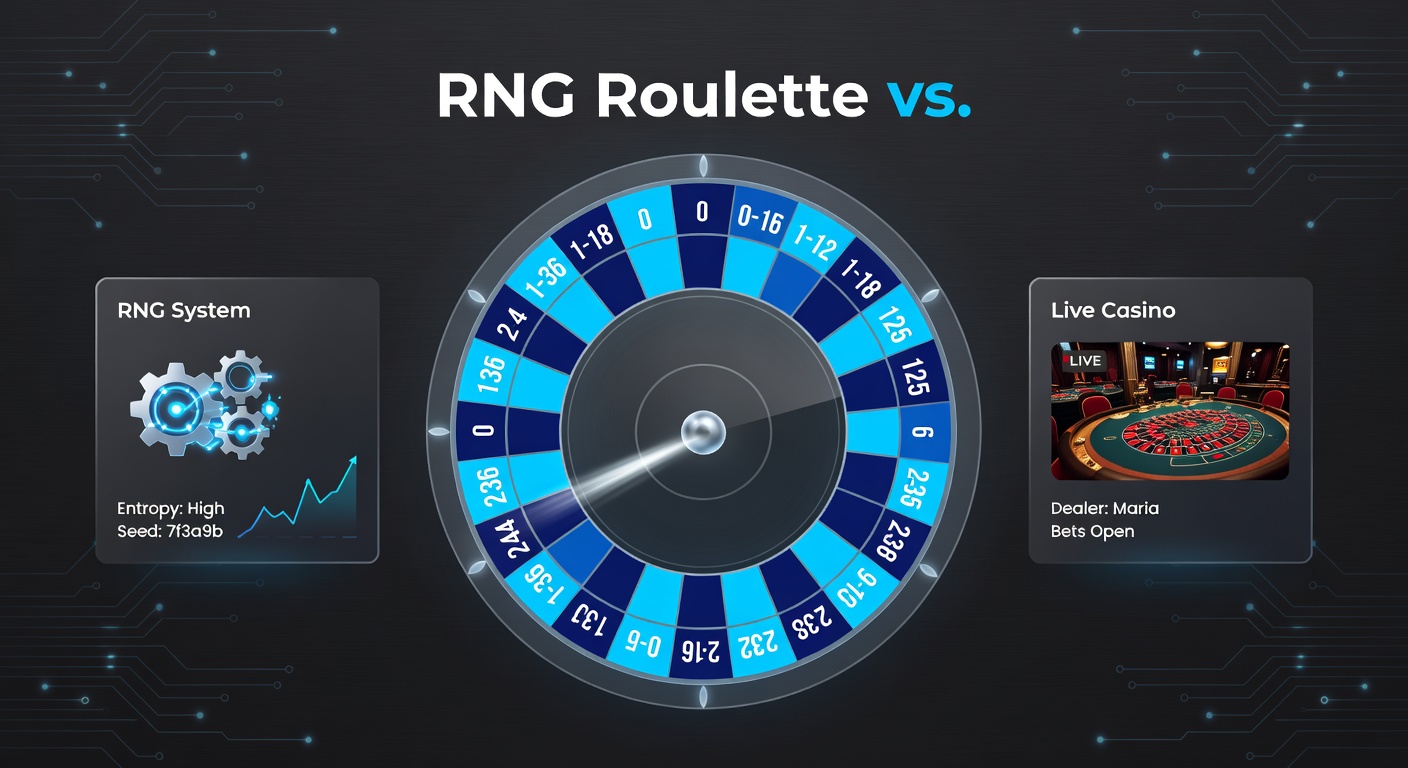 Grafiek met staafdiagrammen die populariteit, RTP en sessiesnelheid vergelijken tussen RNG en live roulette in 2026