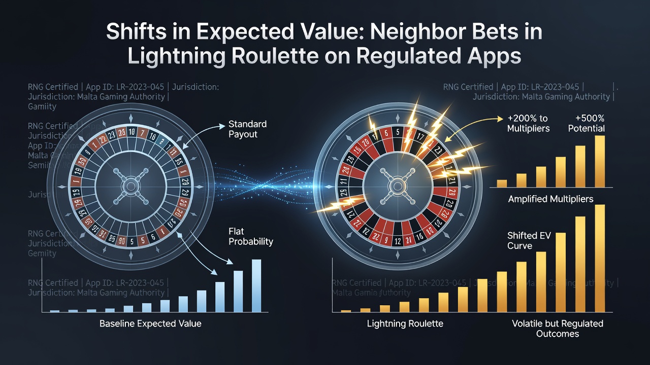 Grafieken die verwachte waarde vergelijken tussen buurstrategieën in Lightning Roulette