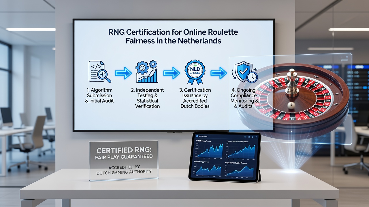 Analyse van roulette-uitkomsten met grafieken die RNG-prestaties en eerlijkheidsmetrics tonen in een Nederlandse online omgeving